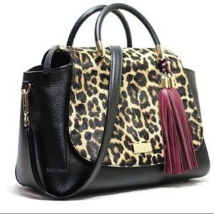 ⭐️ NWT Kate Spade LongAcre Court Leopard Satchel